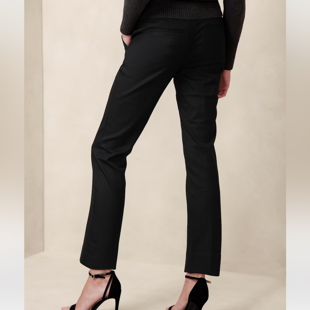 Banana Republic black Ryan Fit straight leg wool pants Sz 10L